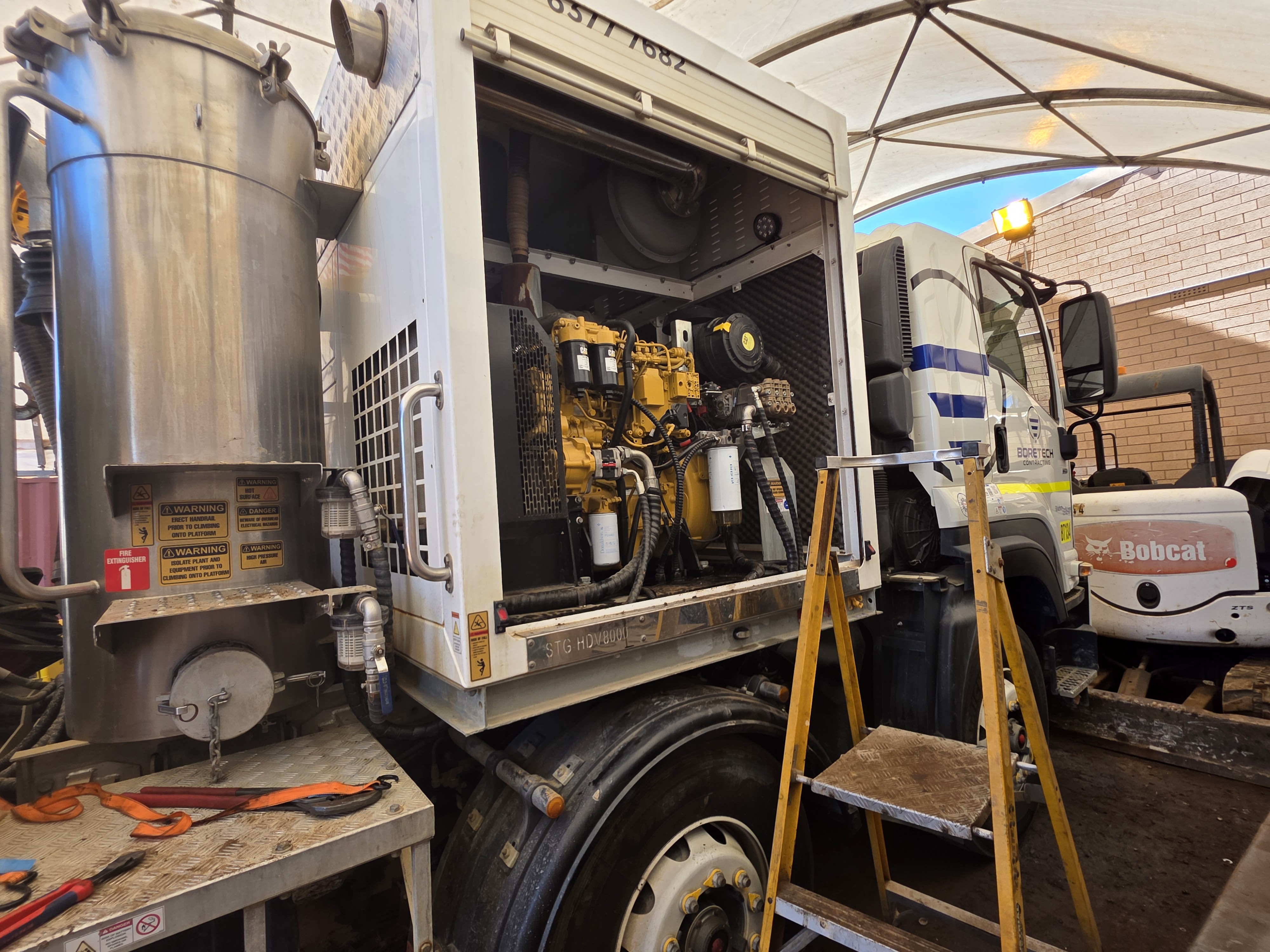 Preventative servicing on plant equipment in the workshop